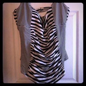 Torrid one piece swim suit with attached overlay